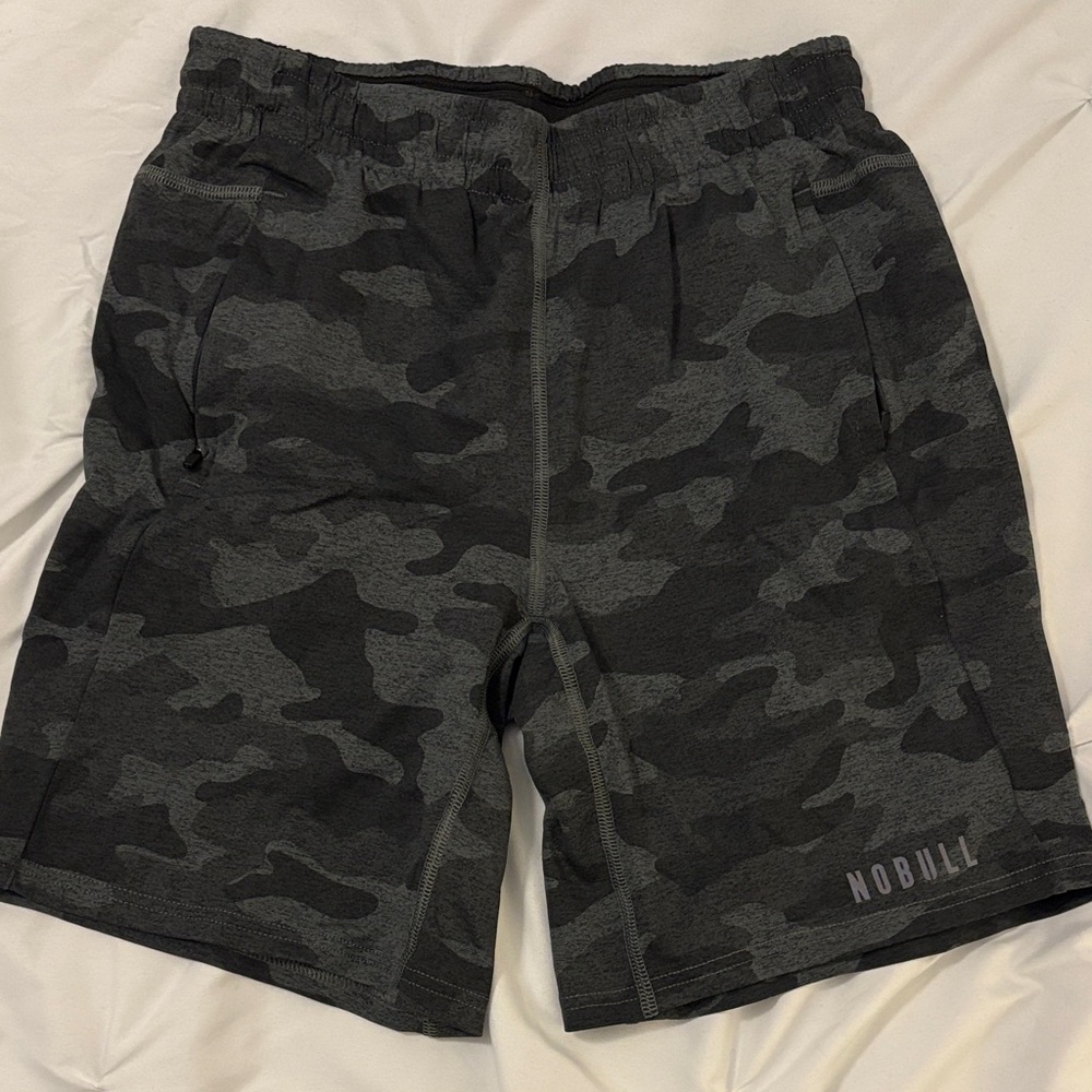NOBULL Men's Gray Camo Athletic Shorts